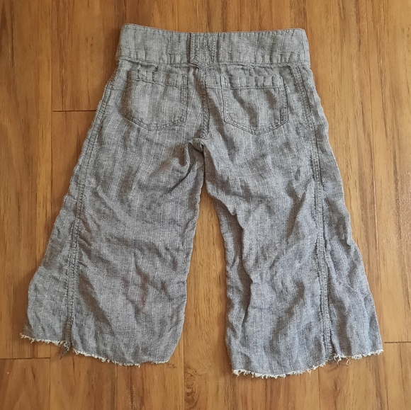Free People ~ Linen Gaucho Pants - Picture 2 of 4